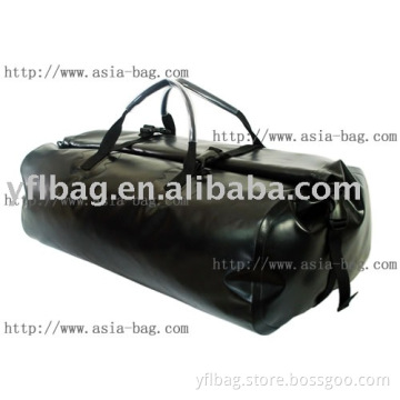 Black 40L Waterproof Duffel Bag for Outdoor Camping